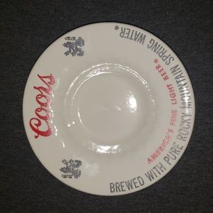 Coors America's Fine Light Beer Ceramic Coin Dish / Ashtray 6"